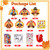 Totstio Thanksgiving Crafts for Kids, Thanksgiving Party Favors for Kids, Turkey Necklace Crafts – 24 Pack DIY Fall Craft Kits with 6 Styles, Suitable for Classroom Activities Party Supplies