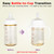 Straw Cup Conversion Kit for Pigeon Bottles，Glass Baby Bottle Transition Kit with Weighted Straw, Soft Straw Nipples & Easy-Grip Handle, 8m+, 4-Pack