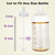 Straw Cup Conversion Kit for Pigeon Bottles，Glass Baby Bottle Transition Kit with Weighted Straw, Soft Straw Nipples & Easy-Grip Handle, 8m+, 4-Pack
