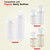 Straw Cup Conversion Kit for Pigeon Bottles，Glass Baby Bottle Transition Kit with Weighted Straw, Soft Straw Nipples & Easy-Grip Handle, 8m+, 4-Pack