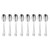 Robert Welch Ammonite Bright Small Coffee/Espresso Spoon, Set of 8. Made from Stainless Steel. Dishwasher Safe.