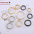 Spring O Rings, 2Pcs Spring Snap Clip Hooks, OD Φ34mm Round Carabiner Snap Clip, Clamp Clasp Keyring Buckle for Bags Purses Handbag Strap (Silver)