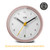 Braun Classic Analogue Alarm Clock With Snooze And Light, Quiet Quartz Movement, Crescendo Beep Alarm - Pink/White BC12PW
