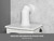 Adam Angled Decorative Plastic Stove Pipe in White