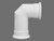 Adam Angled Decorative Plastic Stove Pipe in White