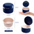 DIDATOOL Denture Cup, Denture Bath, Denture Cups for Soaking Dentures, Denture Case with Lid, Denture Bath with Rinsing Basket, Easy to Carry and Clean Retainer Case Denture Cleaning kit (Navy Blue)