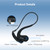 Retevis RB689/RB637 Walkie Talkie Bone Conduction Headset, Bluetooth Wireless Radio Earpiece, Chargable Type-C IP56 Two Way Radio Headphones for Cycling, Hiking (Black, 1Pcs)