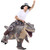 Rafalacy Inflatable Dinosaur Costumes Adult Size T-REX Ride on Halloween Costume Funny Dino Blow up Costume (Grey)