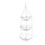 KitchenCraft Hanging Vegetable Rack, Metal, Set of 3 Kitchen Storage Baskets with Chain and Hook, Silver, 8cm x 25cm