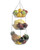 KitchenCraft Hanging Vegetable Rack, Metal, Set of 3 Kitchen Storage Baskets with Chain and Hook, Silver, 8cm x 25cm