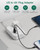 UK Adapters for Travel with 5FT Extension Cord, US to UK Plug Adapter with 3 Outlets 3 USB Charging Ports (USB-C), Type G Travel Adapter for USA to Scotland British London England Irish Dubai