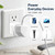 UK to US Plug Adapter 2 Pack, Grounded Type G to Type B USA Adaptor, White