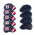 Leather Golf Club Iron Head Covers 9 Piece Set Headcover Protector Stars and Stripes