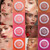 PHOERA Makeup Face Cheek Blush Cream Matte Blusher Super blend-able Sweat-Resistant Pressed Foundation Non_Greasy Palette (107 GRAPE)