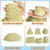 Helsort 37 Pcs Sand Construction Kit with Magic Sand, Sandbox, 8 Trucks