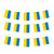 mflagperft Ukraine Mini String Flags 30Pcs, Ukrainian Flag Banner
