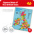 Bigjigs Toys, British Isles Wooden Jigsaw Puzzle, Map of The UK, Geography Games, for Children