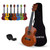Kadence UKTWC Concert 23" Acoustic Ukulele | Sapele Wood | Comes with Bag | Includes Learning Course | Brown