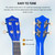 ADM Ukulele for Beginners Hawaiian Wood Ukelele Kit for Kids Adult Student Starter Professional Ukalelee Pack Bundle with Free Lessons Gig Bag Strap Nylon String Tuner (Navy, 21 Inch)
