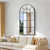 Black Arched Mirror, 30x60 inch Window Pane Mirrors for Wall Decor, Arch Window Mirror, Wall Mounted Mirror, Black Frame Arched Mirrors for Living Room Bedroom Entryway, Hanging or Leaning Against