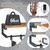 Keebofly Multiple Guitar Wall Mount Hangers with 6-Detachable Hooks & Rustic Shelf - Universal Fit for Acoustic, Electric, Bass Guitars & Ukulele (Brown)