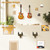 Bull Head Guitar Wall Mount,Guitar Hooks For Wall,Cast Iron,Gold,2 Pack