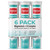 Swiss Imports Effervescent Magnesium + B Complex Dietary Supplement, 6-Pack, 120 Tablets
