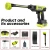 SEESE Cordless Pressure Washer and Single Port Charger Base, Bottle Portable Washer for Car,Home Cleaning & Garden Watering Holiday Gifts