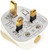 PLUSHA UK 3 Pin Plug, Fused Plug, Rewireable 3 Pin Plug UK with Cord Grip Heavy Duty 13 Amp White Electrical Main Plugs for Home, Office, Appliances Pack of 3