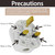 PLUSHA UK 3 Pin Plug, Fused Plug, Rewireable 3 Pin Plug UK with Cord Grip Heavy Duty 13 Amp White Electrical Main Plugs for Home, Office, Appliances Pack of 3