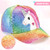 WAWSAM Girls Baseball Cap Kids Hat Unicorn Sequin Baseball Cap Adjustable Toddler Girls Hat Sparkly Summer Sun Hat for Girls Age 3-8 (UK, Age, 4 Years, 8 Years, Sequin Purple & Green)
