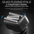 HUMMINGBIRD MK7 Premium Foil Face Shaver, Four Blade Foil Shaver with Long Hair Leveler, Electric Razor for Men, Waterproof Wet & Dry Shave, Cordless USB-C Rechargeable, LED Display, Travel Case