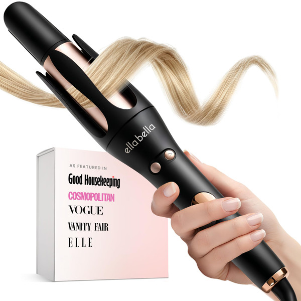 ELLA BELLA® Automatic Rotating Curling Iron, Auto Hair Curler for Long Hair