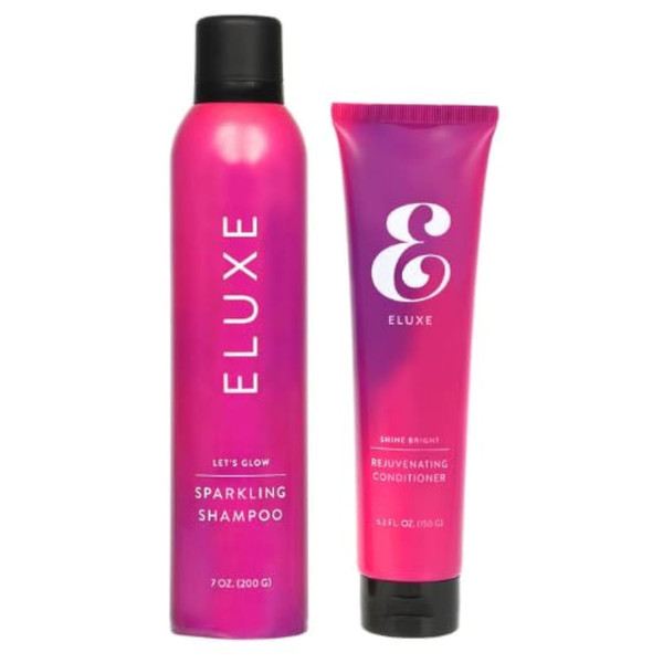 ELUXE Go Glow Kit, Carbonic Acid Shampoo & Conditioner for Ultra-Smooth, Silky, Frizz-Free, and Glossy Glass Hair (Set of 1)