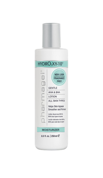 Pharmagel Hydro2 Xy 10 Lifting and Firming Concentrate Moisturizer | AHA and BHA Facial and Body Lotion | Rapid Absorption with Stabilized Oxygen - 8.5 fl. oz.