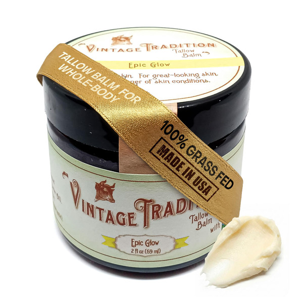 Vintage Tradition Epic Glow Grass-Fed Tallow Balm | Face & Body 2 oz