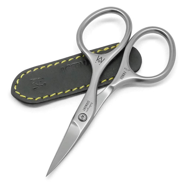 GERMANIKURE Curved Nail Scissors, Made in Solingen Germany, Leather Case