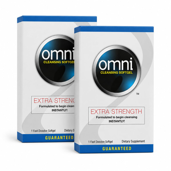Omni Extra Strength Cleansing Softgel Herbal Cleanse, Fast Dissolve, 2 Pack