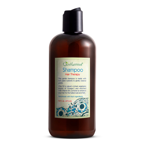 Just Nutritive Hair Loss Shampoo for Thinning Hair, Supports Thicker Fuller Looking Hair, Saw Palmetto Nettle Root Rosemary Oil, Scalp Stimulating, Sulfate Free, Men and Women, 16 oz