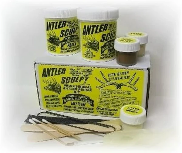 Antler Repair Kit - Antler Sculpt Do-It-Yourself Kit (12 Oz.) Antler Art - - Restore Your Trophy to Its Original Glory ! Deer - Elk - Claws - Teeth - Horns - Antlers