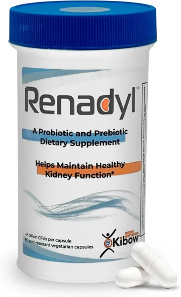 4Renadyl Kidney Probiotic Supplement | Urea, Creatinine, & Uric Acid Support | 45 Billion Cfus | Clinically Tested, Non-Gmo, & Made in USA, 60 Capsules (1 Bottle, 1 Month Supply)