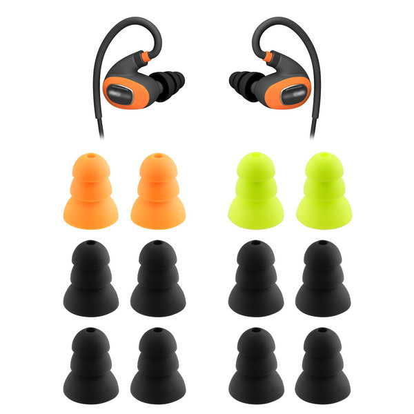 Replacement Triple Flange Ear Tips for ISOtunes Earbuds, 6 Pairs