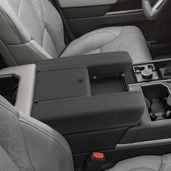 LUWU Center Console Cover Hidden Storage Box Compatible with 2022-2026 2027 Tundra (SR/SR5/Limited) Accessories Silicon Material Armrest Cover Center Console Hidden Organizer Box (2 in 1 Design)