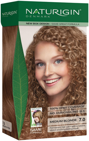 Naturigin Ammonia Free Permanent Hair Color for Women, 7.0 Medium Blonde