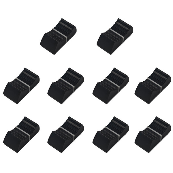 pson 10Pcs Straight Slide Potentiometer Flat Push Knob, 8 x 1.2mm Insert Shaft for Audio Mixer and Electronic Equipment(Black)