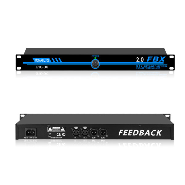 Professional Feedback Suppressor & Feedback Eliminator, Microphone Anti-Howling Frequency Shifter Audio Processor, 2-In 2-Out for Stage Performance, Conference, PA System & Karaoke