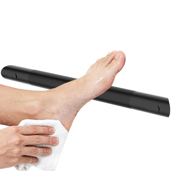 Heavy Duty Shower Foot Rest Bar 13in, 300 Lbs Capacity, Non-Slip & Rustproof Stainless Steel Shower Footrest for Shaving Legs, Wall Mounted Corner Shower Step for Small Bathrooms, Matte Black