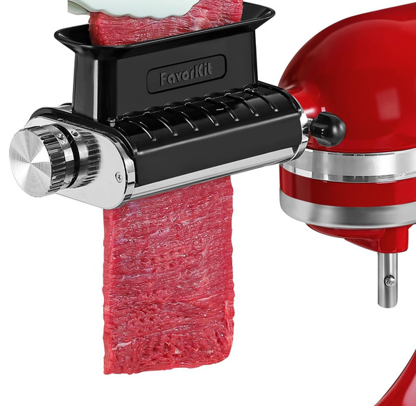 3 Thickness Adjustable Meat Tenderizer Attachment for Kitchenaid Mixers,Steak Cuber Processor Accessories for Kitchen aide,Dishwasher Safe, Black