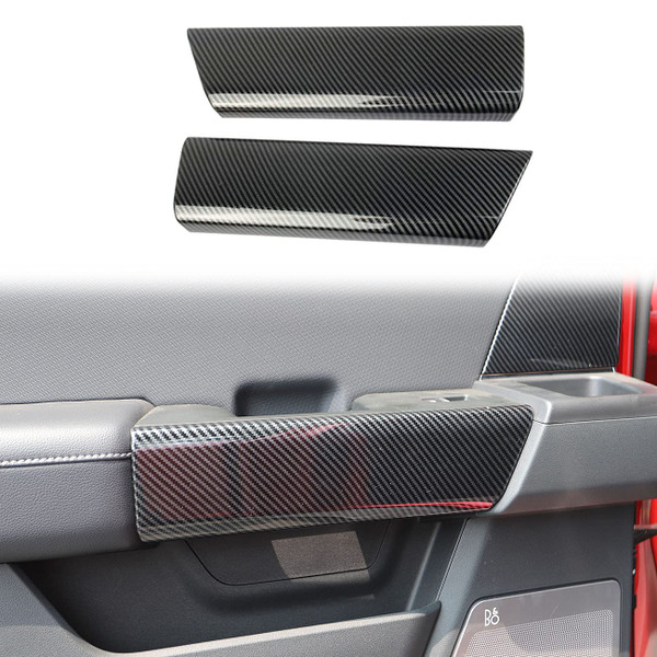 Carbon Fiber Interior Door Handle molding Cover Trims for Ford F150 2021-2026 for 2023-2026 F250 F350 Super Duty(Rear Door)