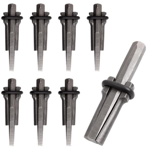 ABuff 3/4 Inch Heavy Duty Wedge and Feather Shims, 8 Pack Plug Shim and Wedge Concrete Rock Stone Splitter Hand Tools